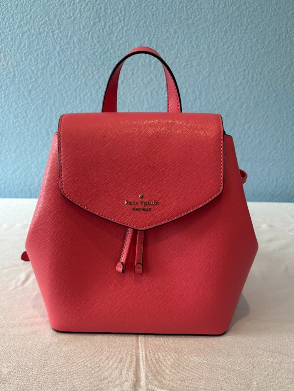 Kate Spade Lizzie Garden Pink Medium Flap Backpack